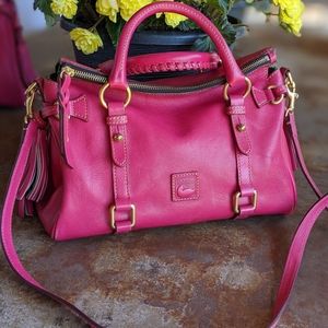 RARE! D & B Florentine Fuchsia Mini Satchel